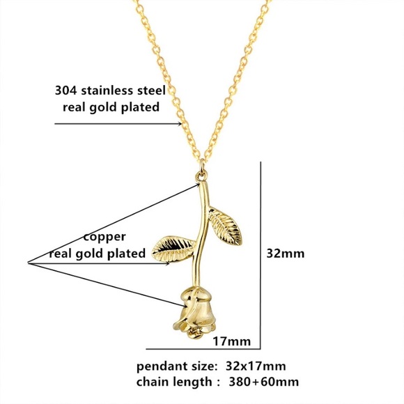 Delicate Rose Gold Pendant - Picture 3 of 6